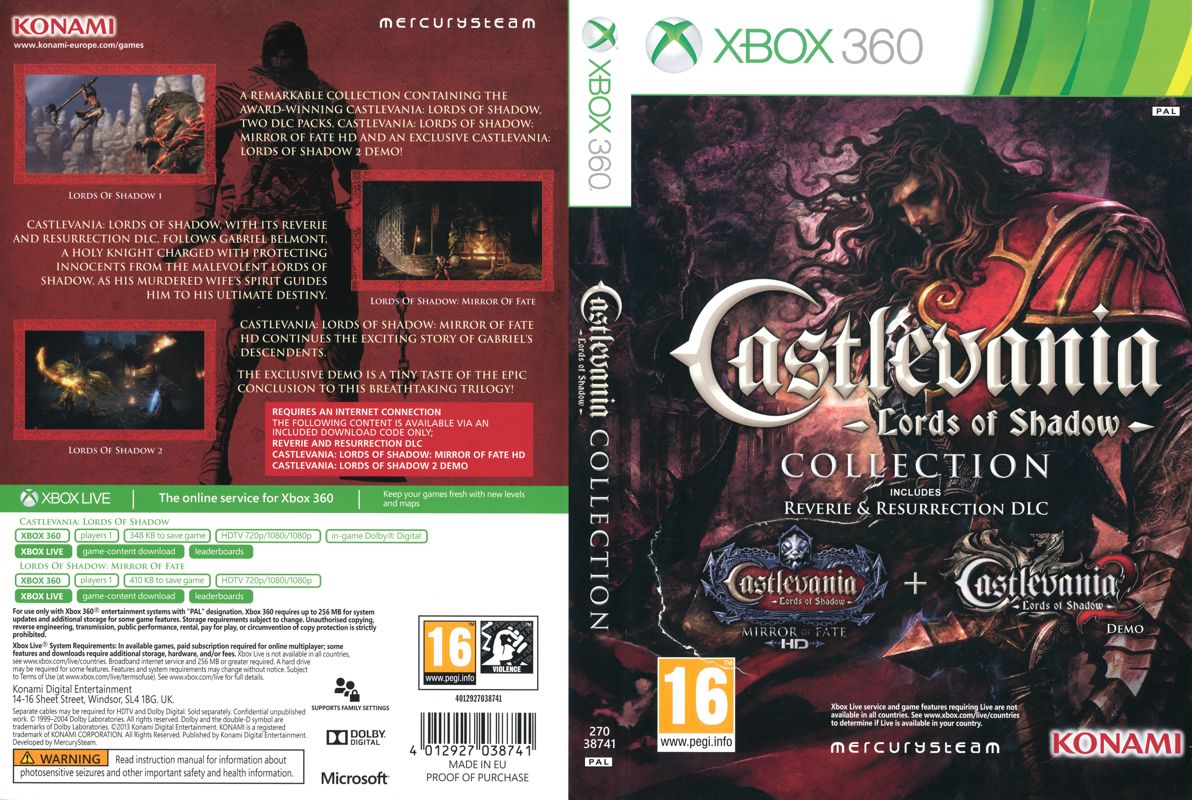 Castlevania: Lords of Shadow Collection box art for Xbox 360